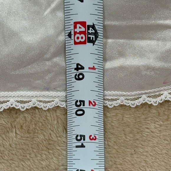 Vintage‎ Deena White Pink Floral Lace Trim Nylon Nightgown Sleep Dress Medium - Picture 10 of 10